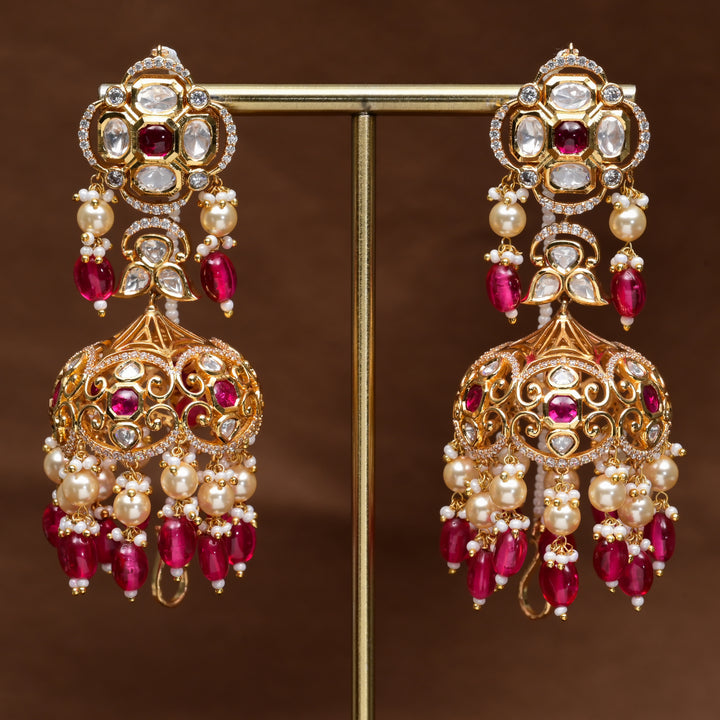 Moissanite Jhumka Earrings