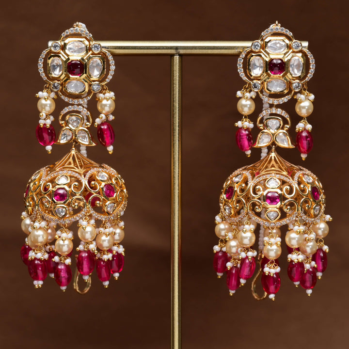Moissanite Jhumka Earrings