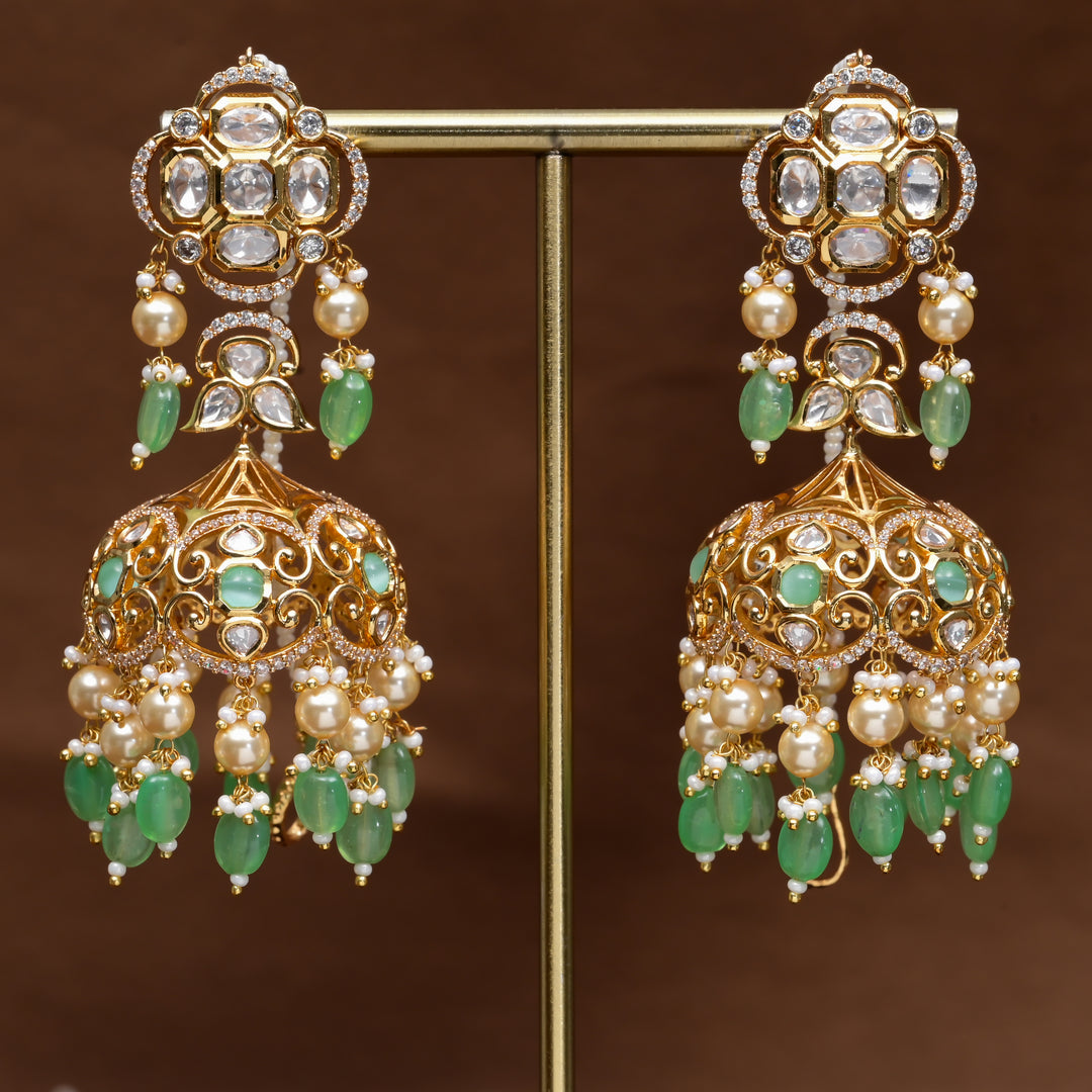 Moissanite Jhumka Earrings