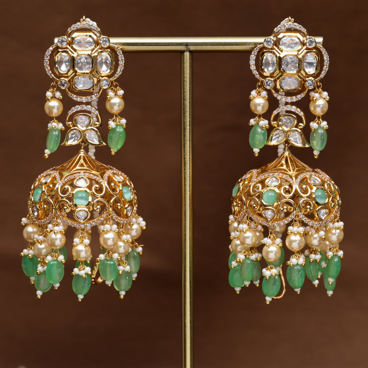 Moissanite Jhumka Earrings