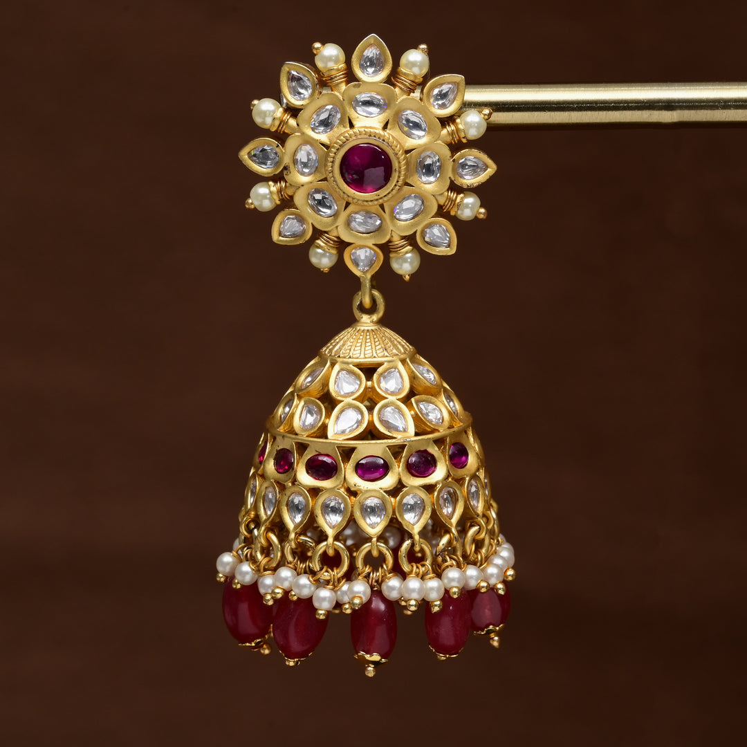 Moissanite Jhumka Earrings