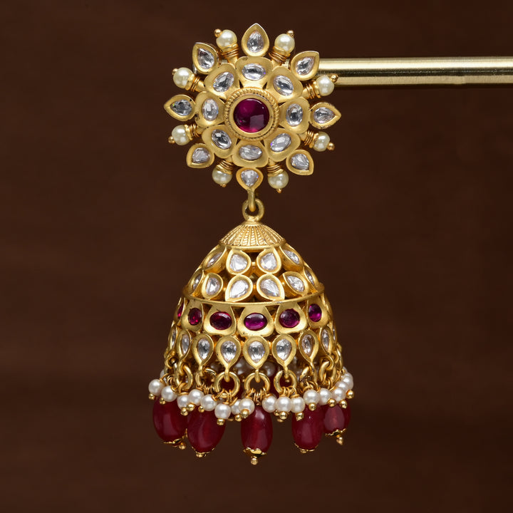 Moissanite Jhumka Earrings