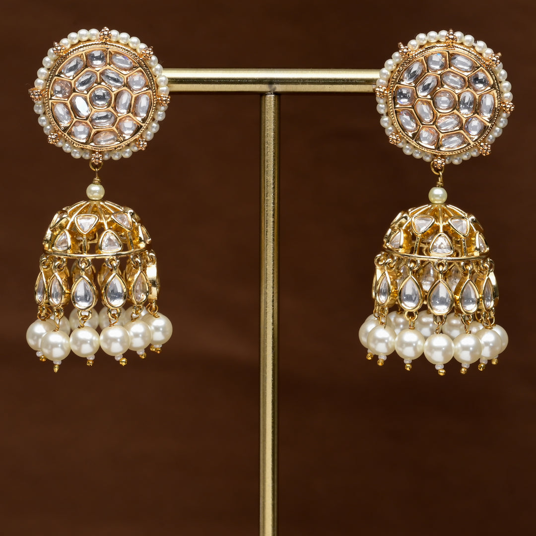Moissanite Jhumka Earrings