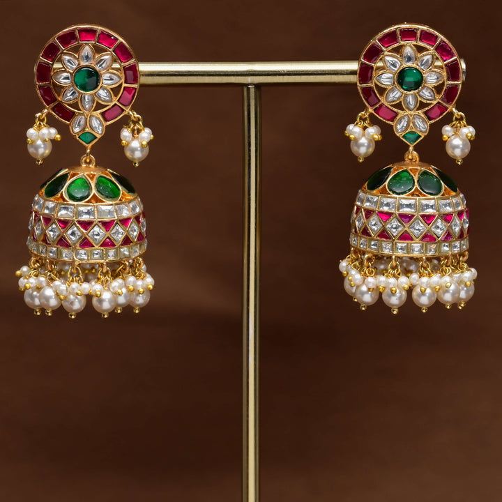Kundan Jhumka Earrings