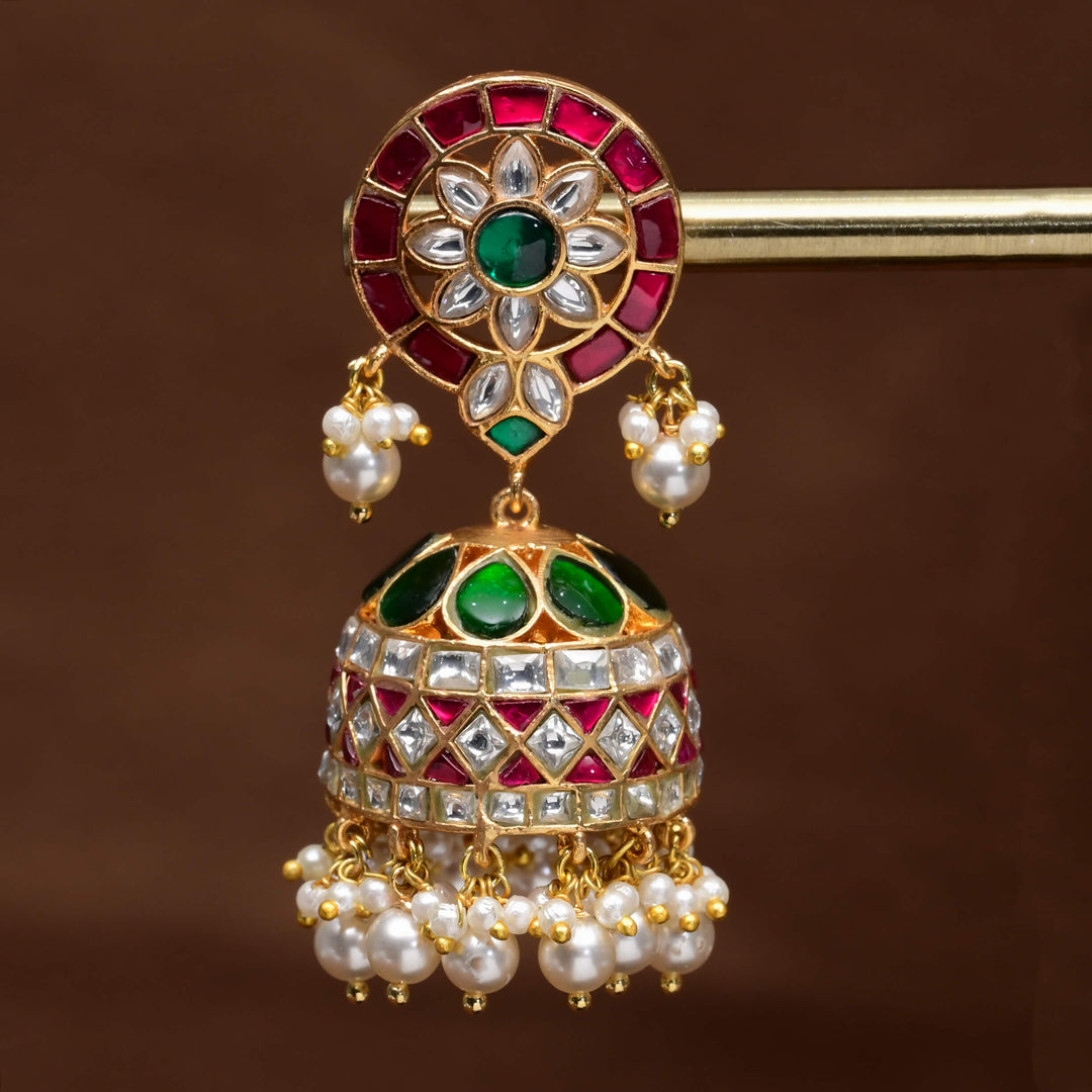 Kundan Jhumka Earrings