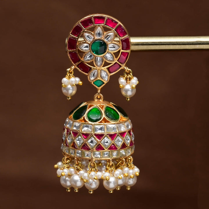 Kundan Jhumka Earrings
