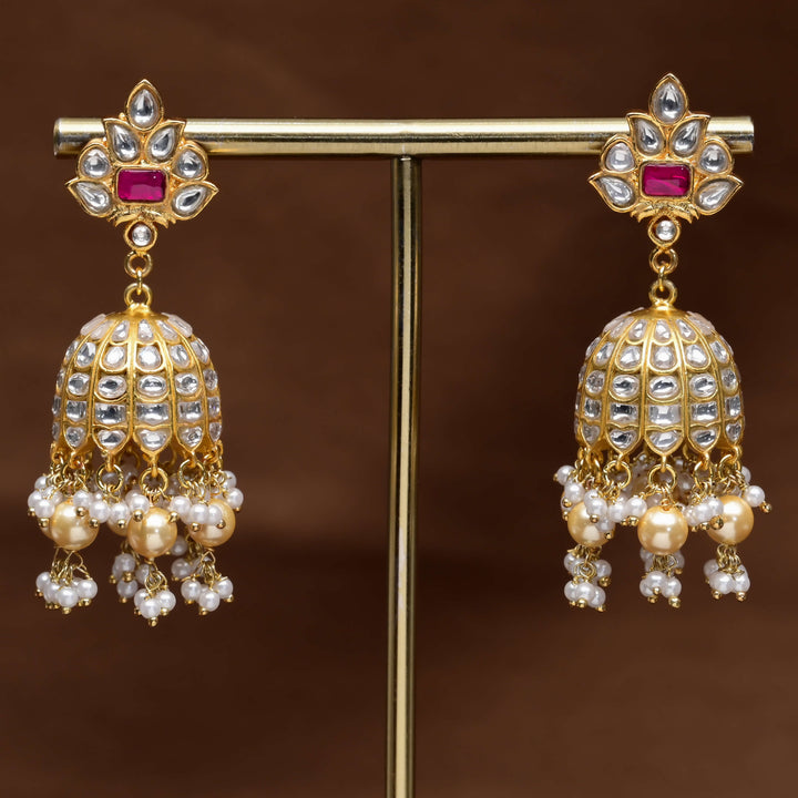 Kundan Jhumka Earrings