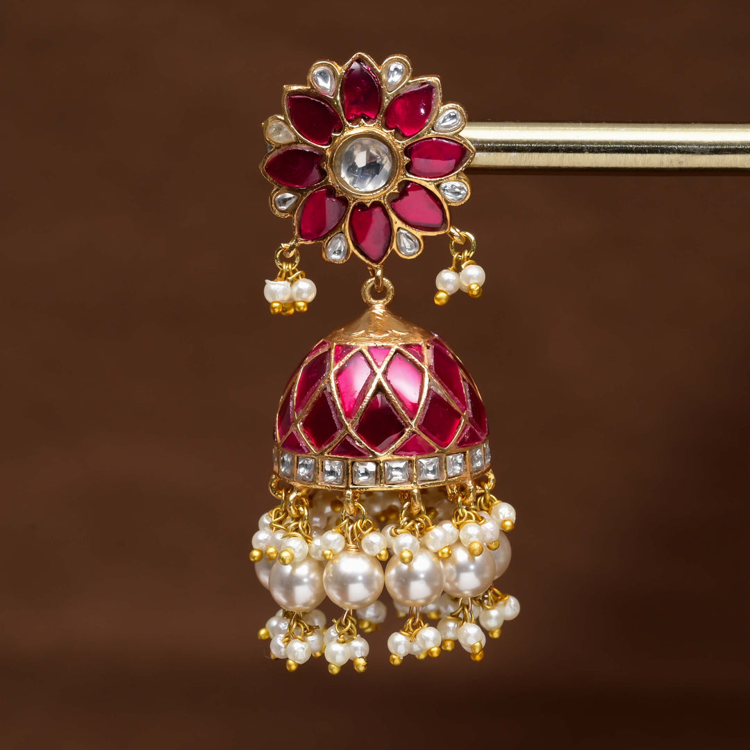 Kundan Jhumka Earrings