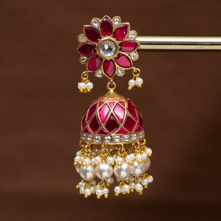 Kundan Jhumka Earrings