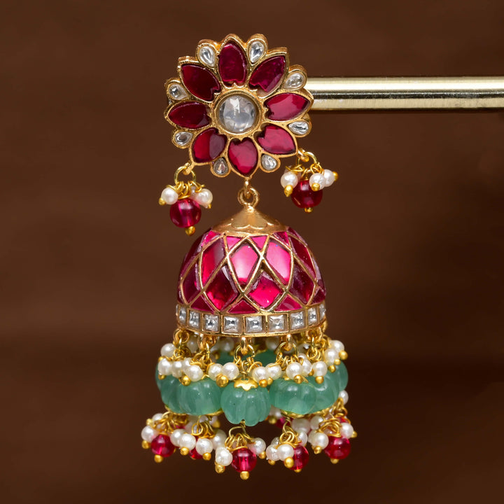 Kundan Jhumka Earrings