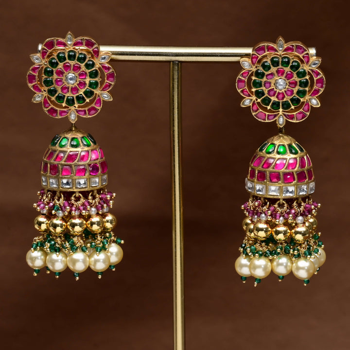 Kundan Jhumka Earrings