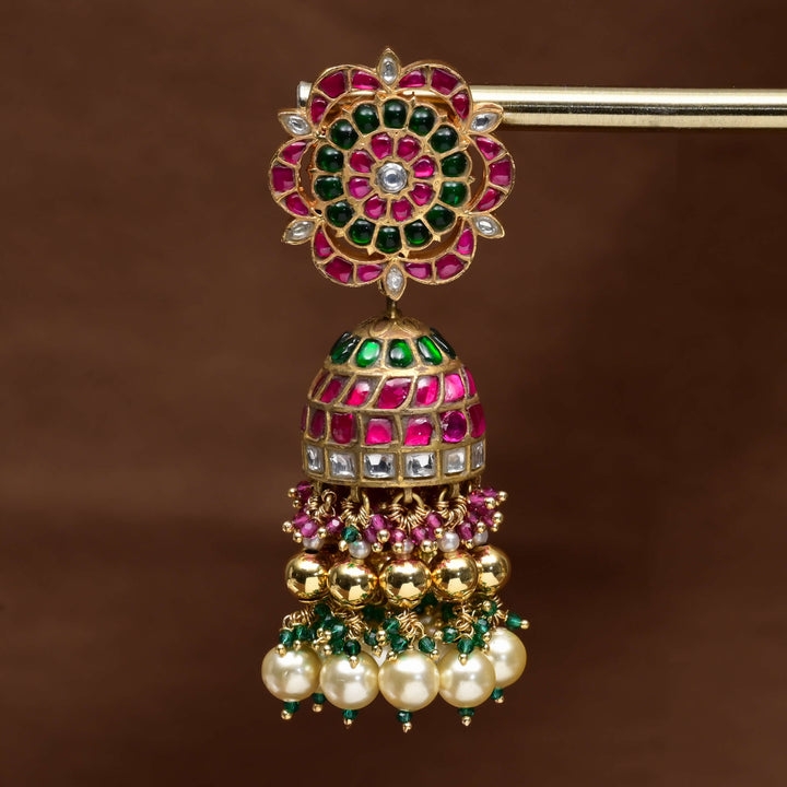 Kundan Jhumka Earrings