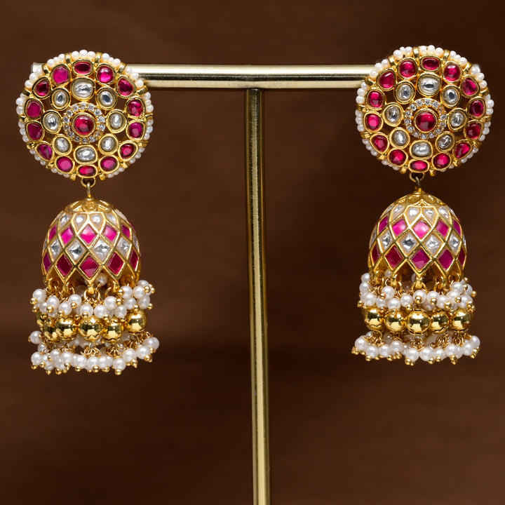 Kundan Jhumka Earrings