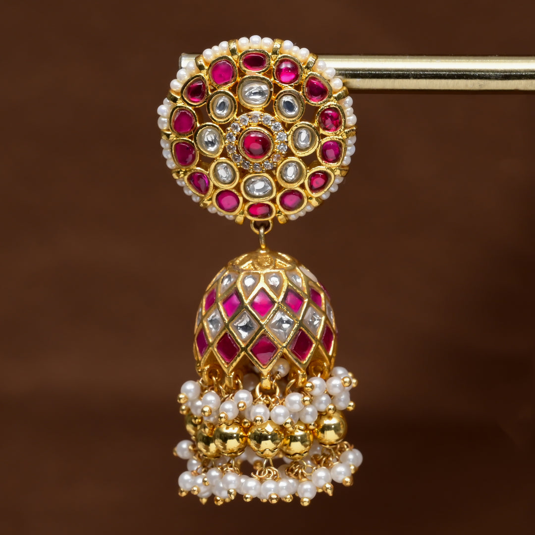 Kundan Jhumka Earrings