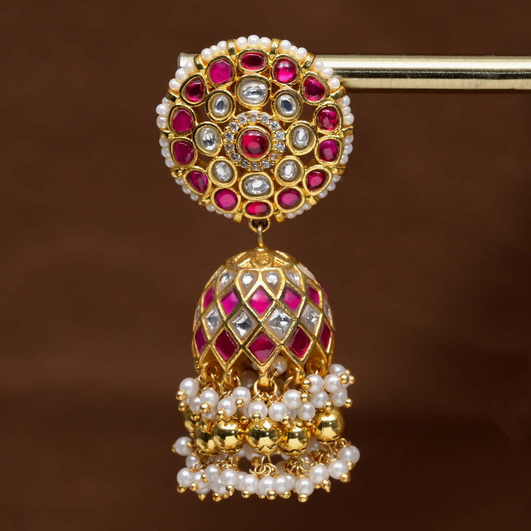 Kundan Jhumka Earrings