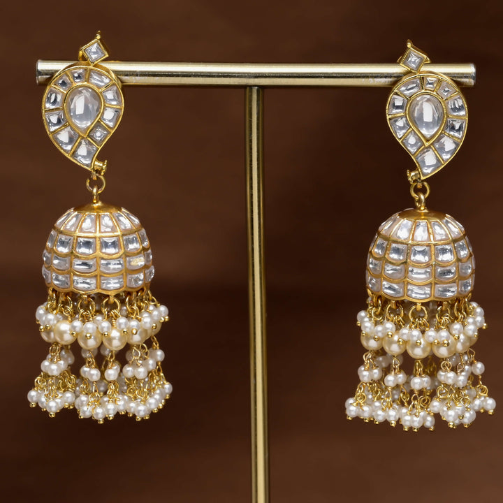 Kundan Jhumka Earrings