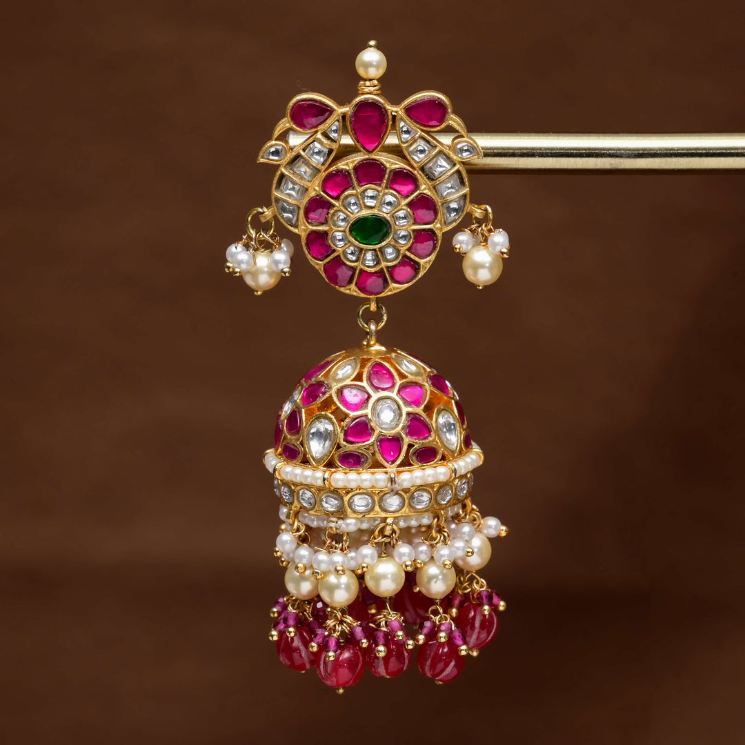 Kundan Jhumka Earrings