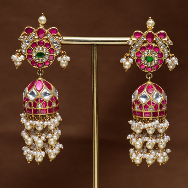 Kundan Jhumka Earrings