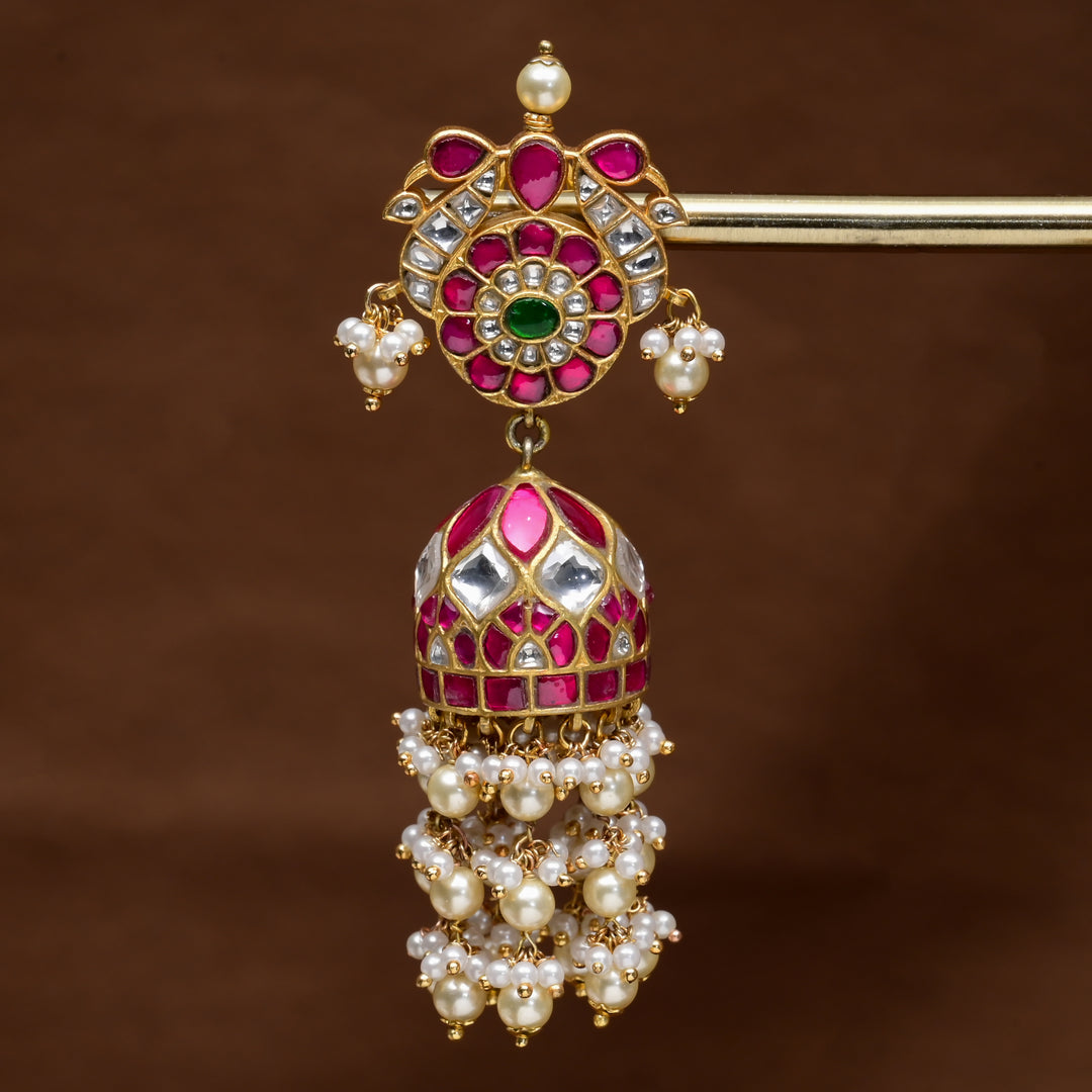 Kundan Jhumka Earrings
