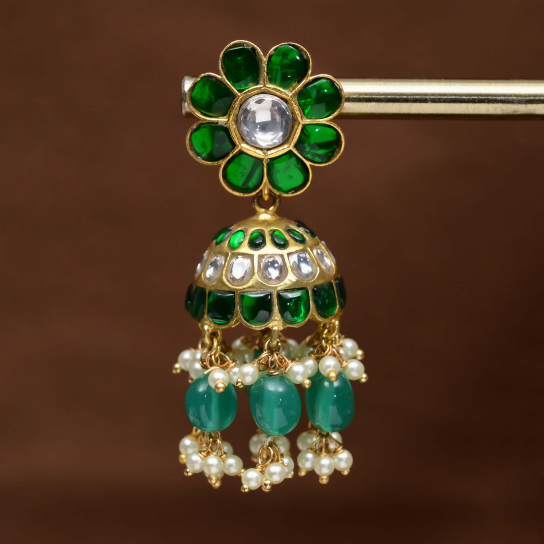 Kundan Jhumka Earrings