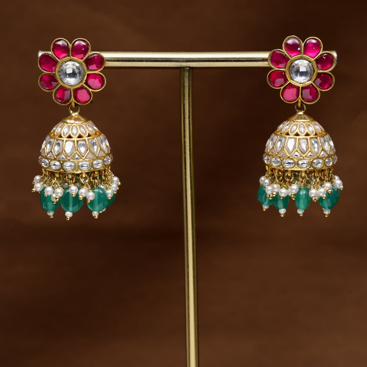 Kundan Jhumka Earrings