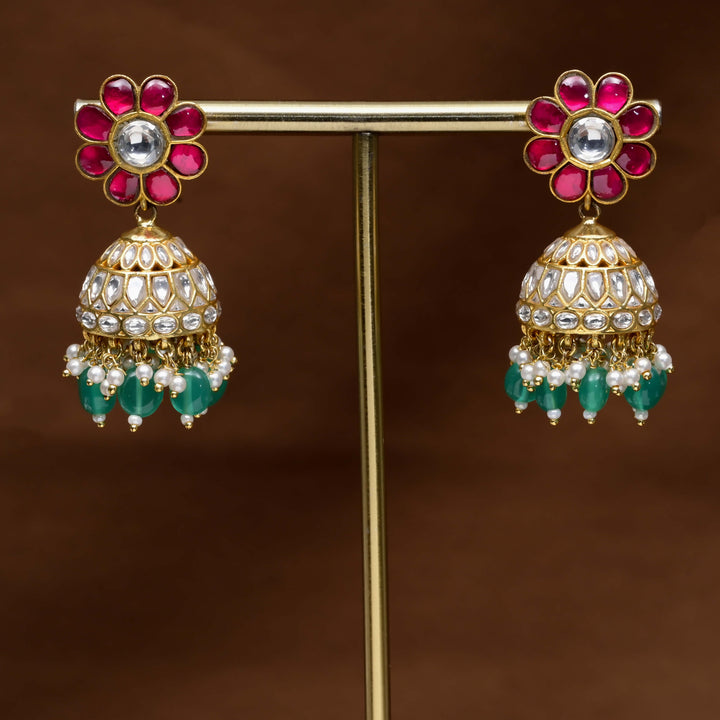 Kundan Jhumka Earrings