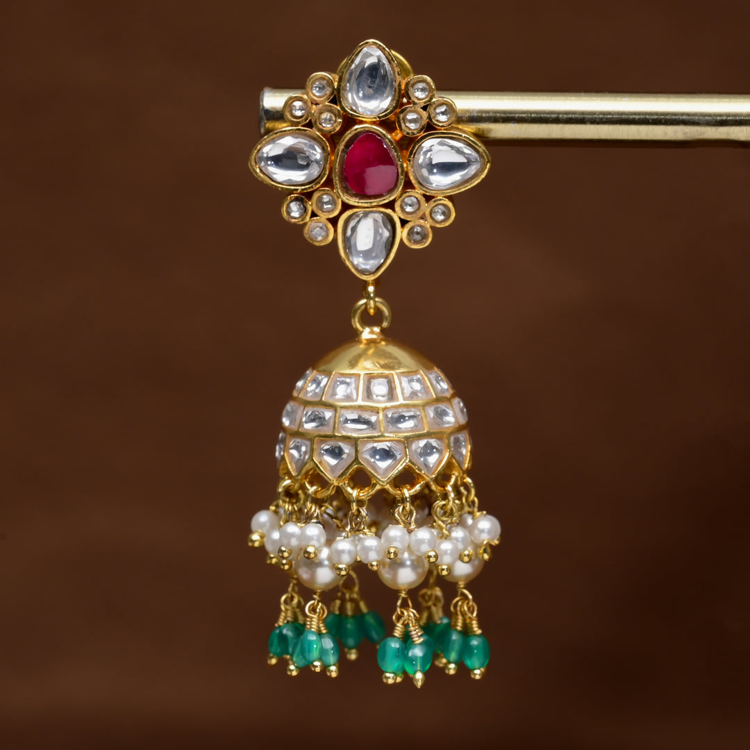Kundan Jhumka Earrings
