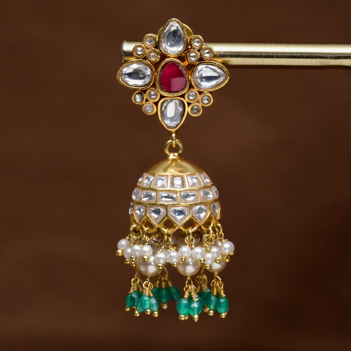 Kundan Jhumka Earrings