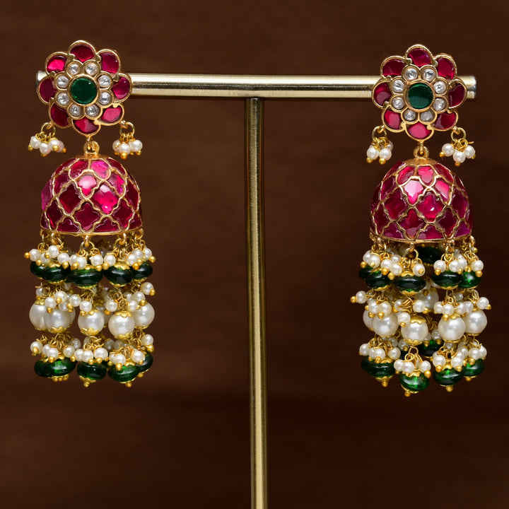 Kundan Jhumka Earrings