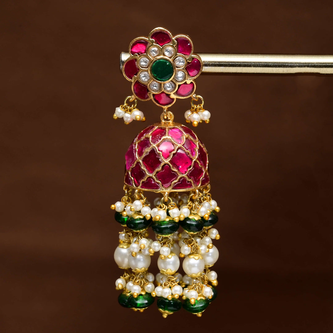 Kundan Jhumka Earrings
