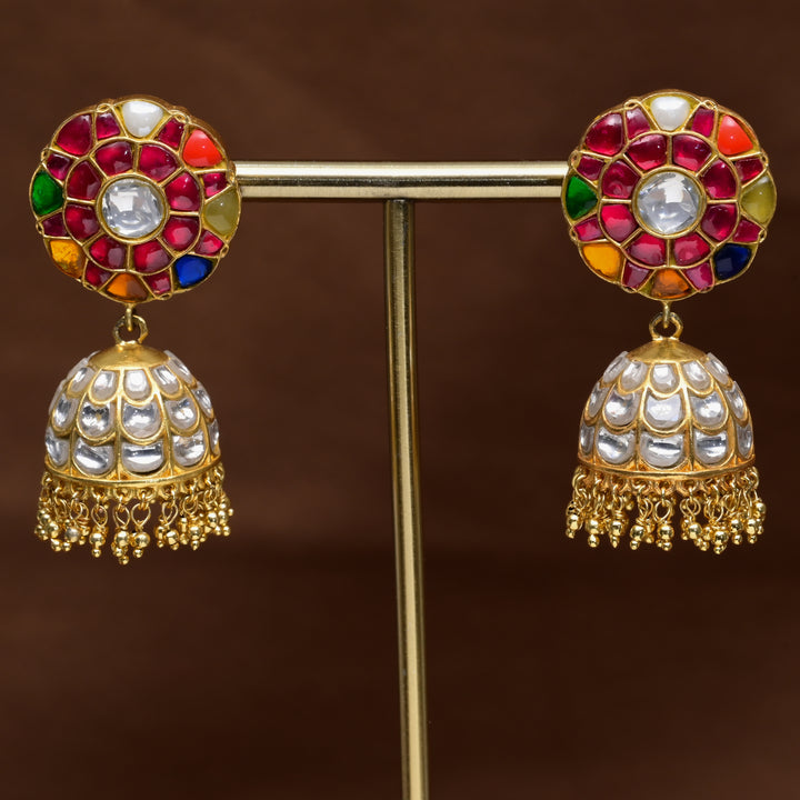 Kundan Jhumka Earrings
