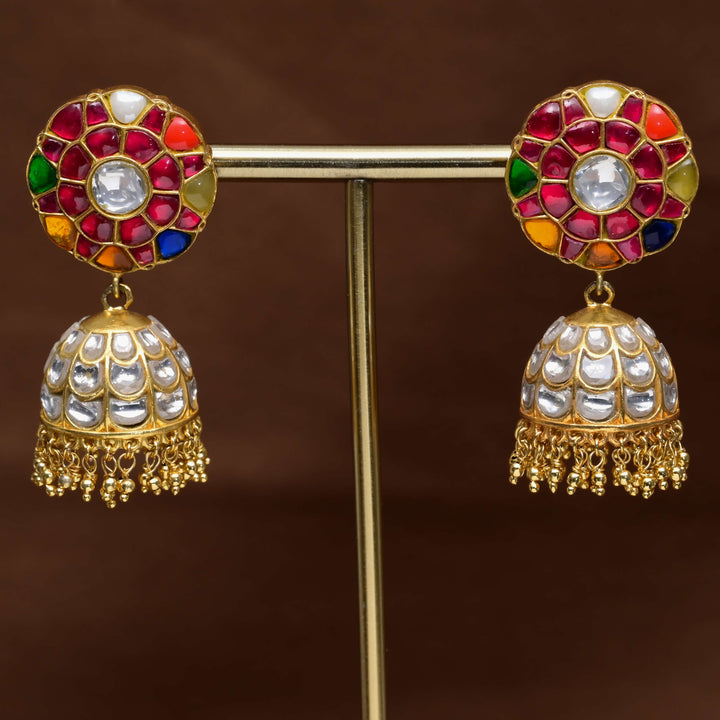 Kundan Jhumka Earrings