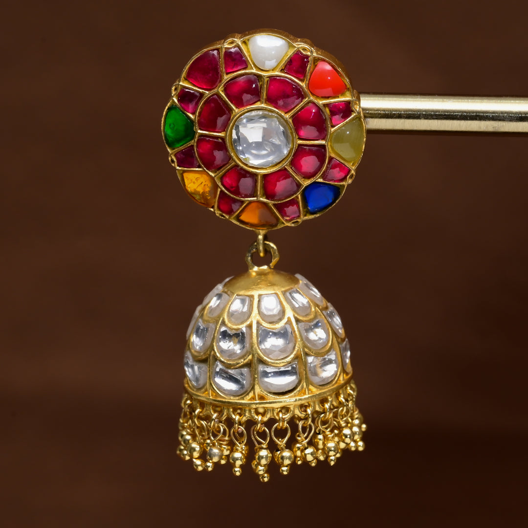 Kundan Jhumka Earrings