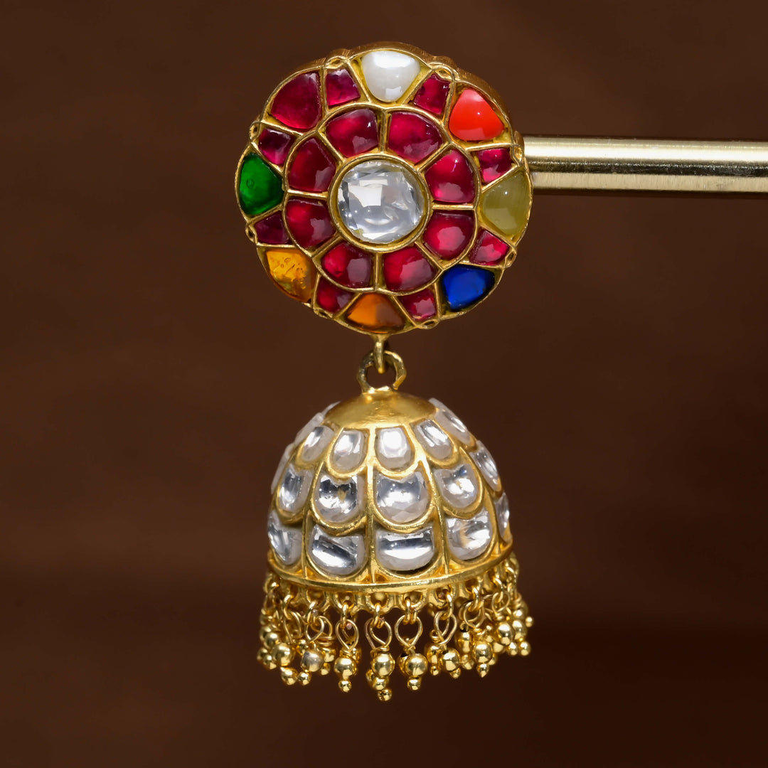 Kundan Jhumka Earrings