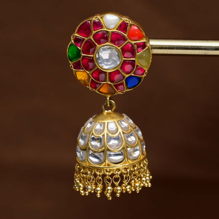 Kundan Jhumka Earrings