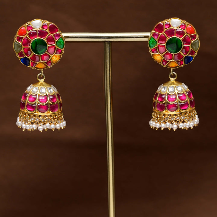 Kundan Jhumka Earrings