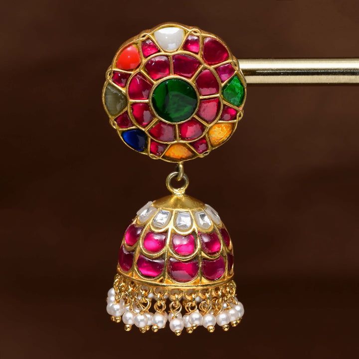 Kundan Jhumka Earrings