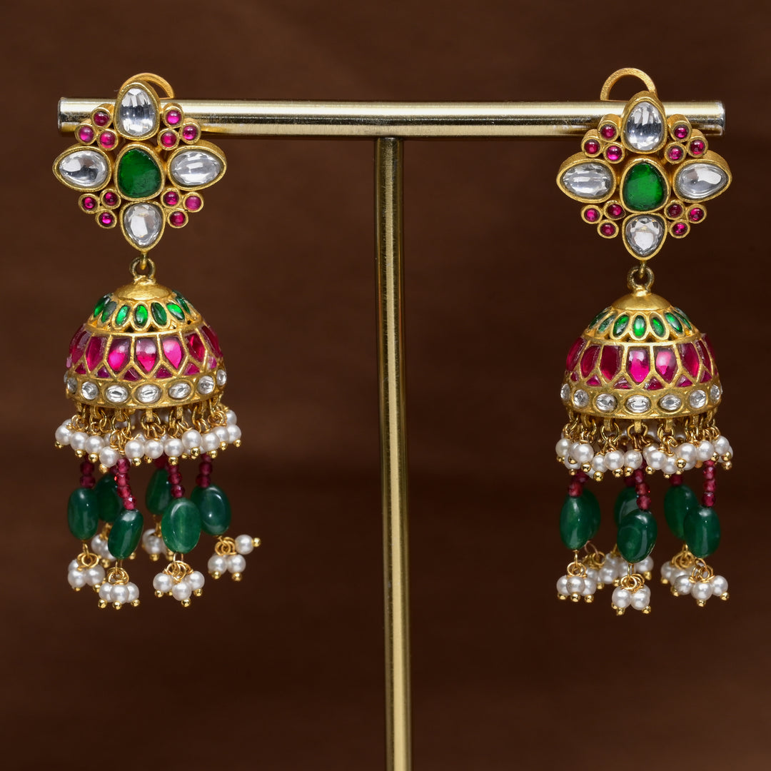 Kundan Jhumka Earrings