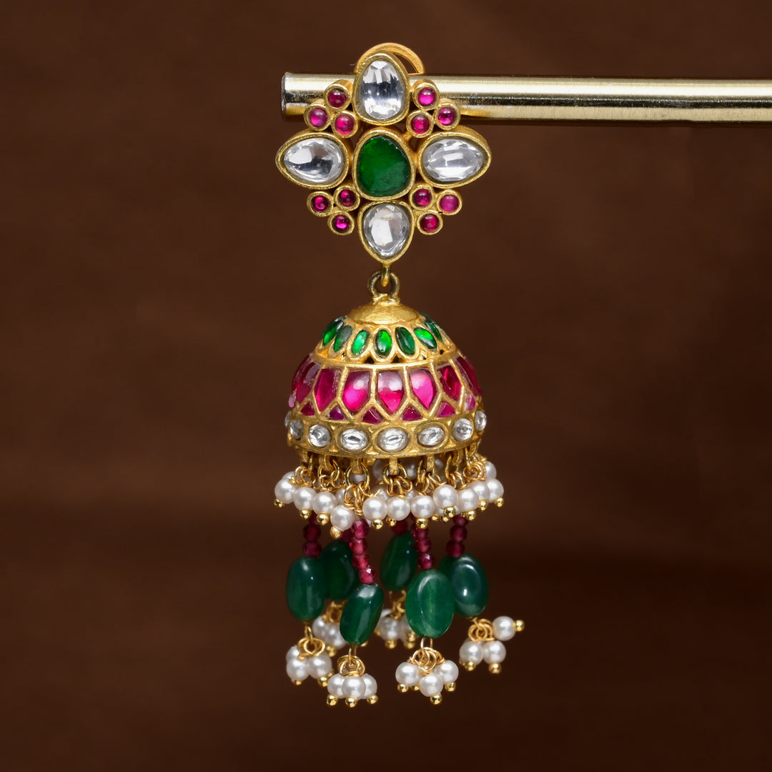 Kundan Jhumka Earrings
