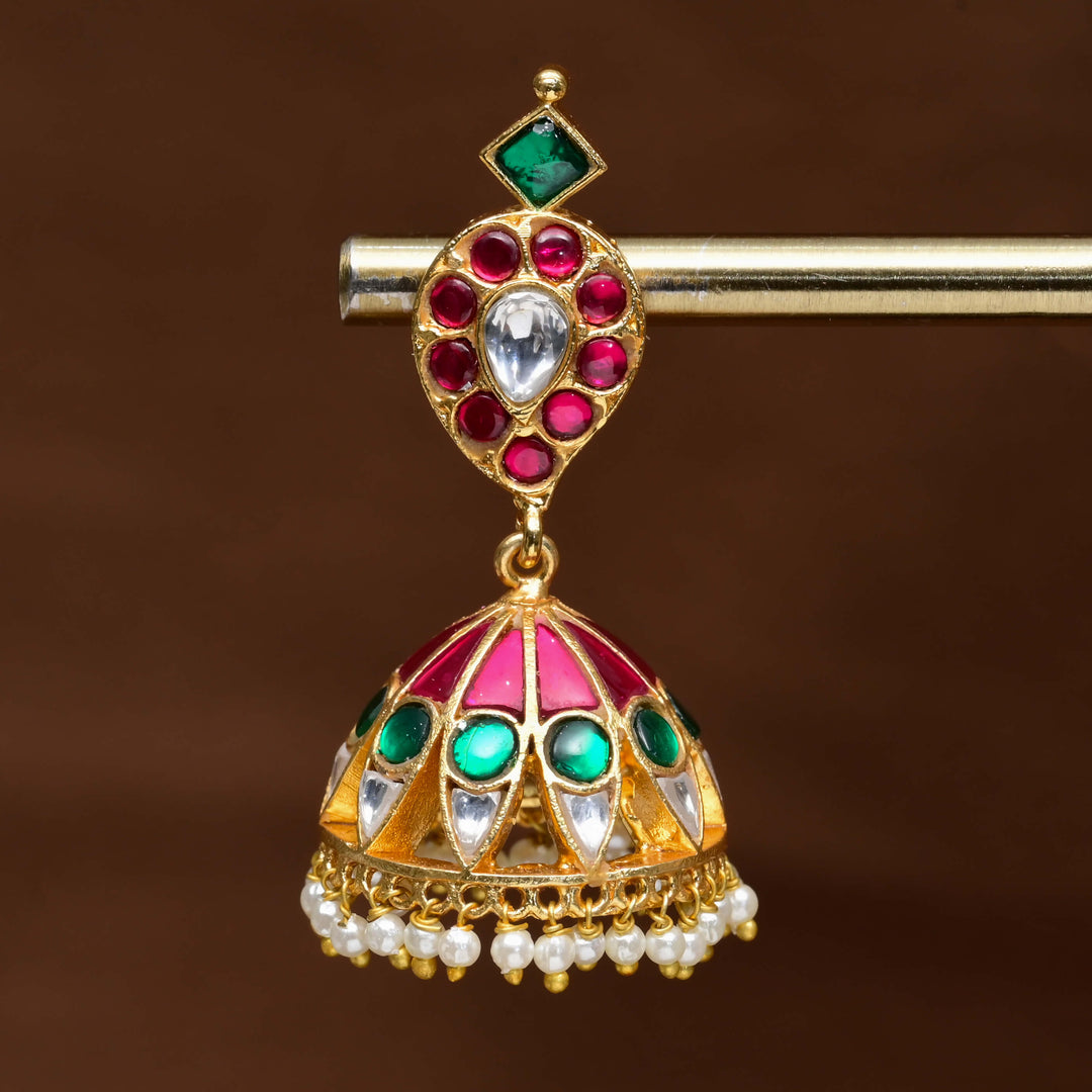 Kundan Jhumka Earrings