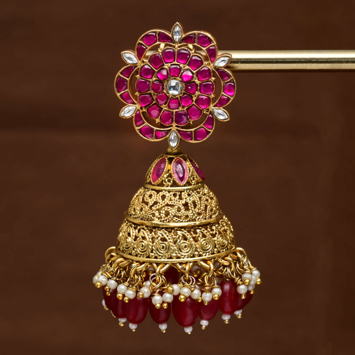 Kundan Jhumka Earrings