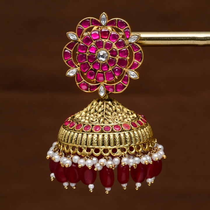 Kundan Jhumka Earrings