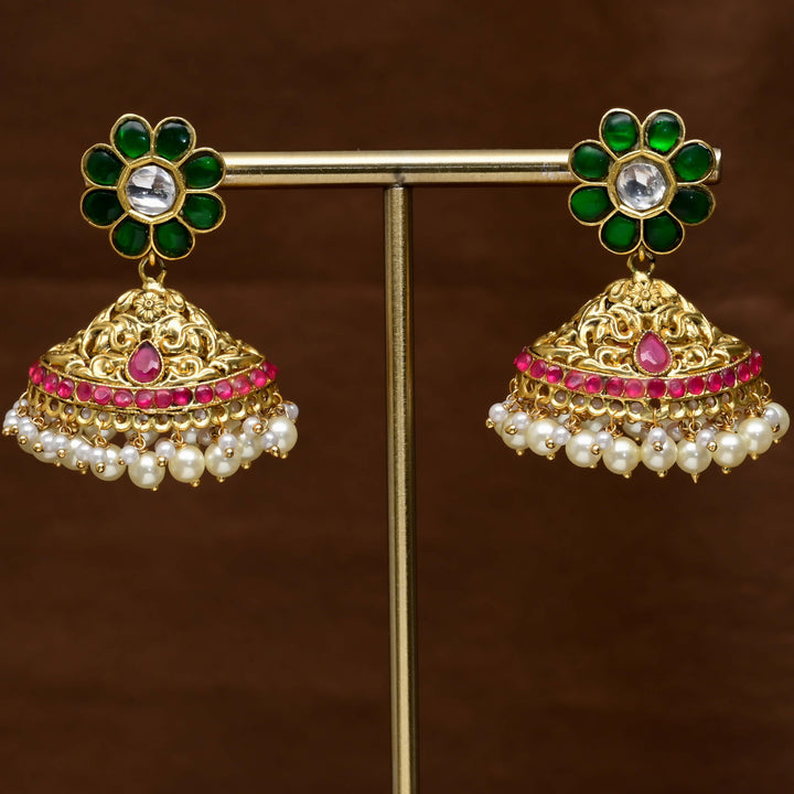 Kundan Jhumka Earrings