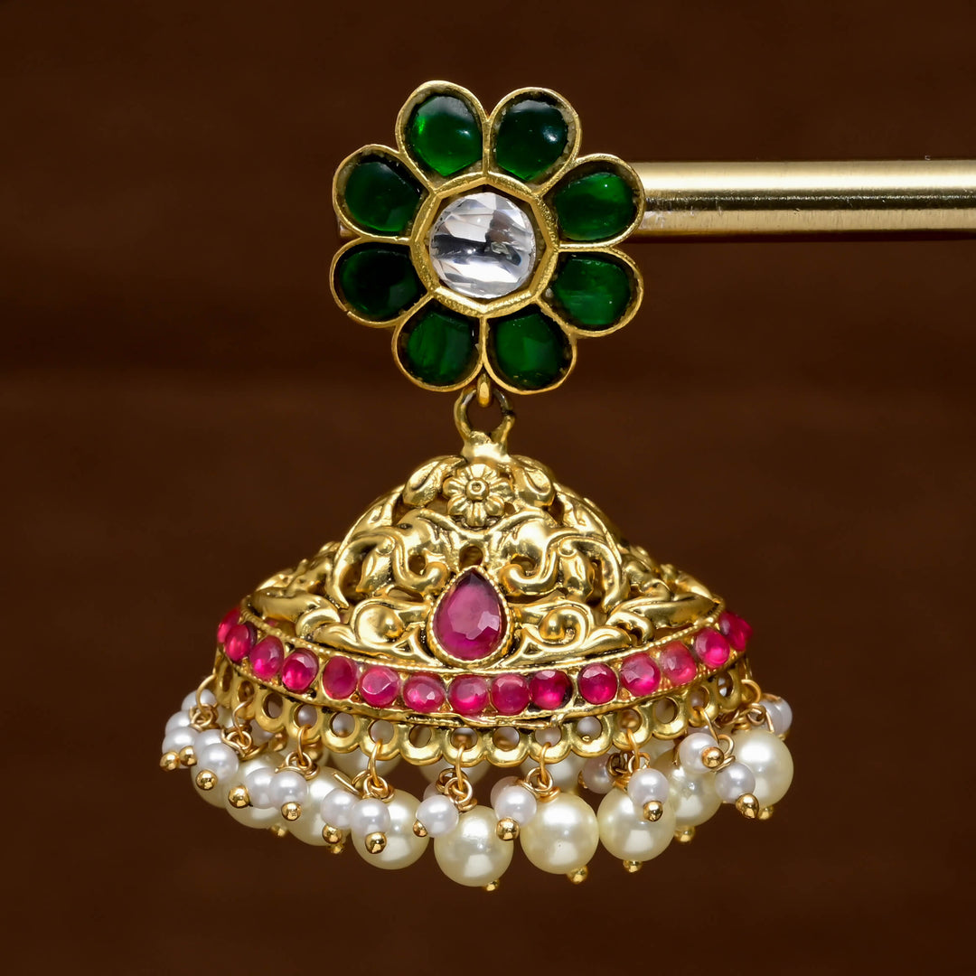 Kundan Jhumka Earrings