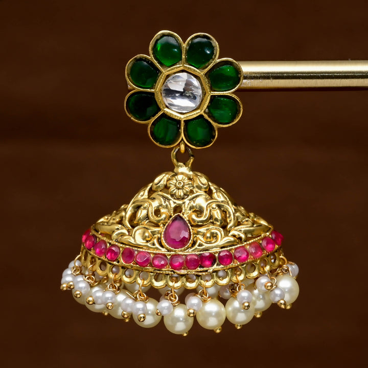Kundan Jhumka Earrings