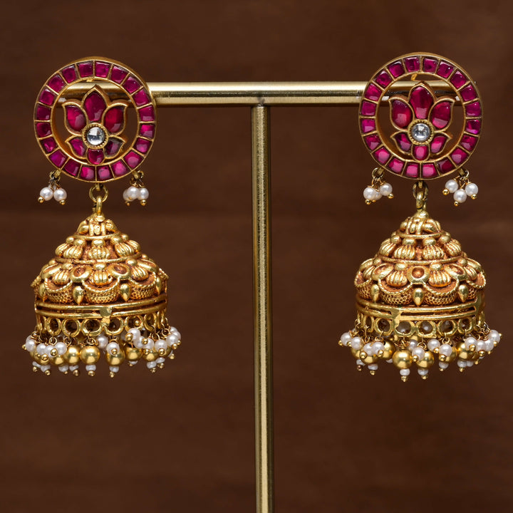 Kundan Jhumka Earrings