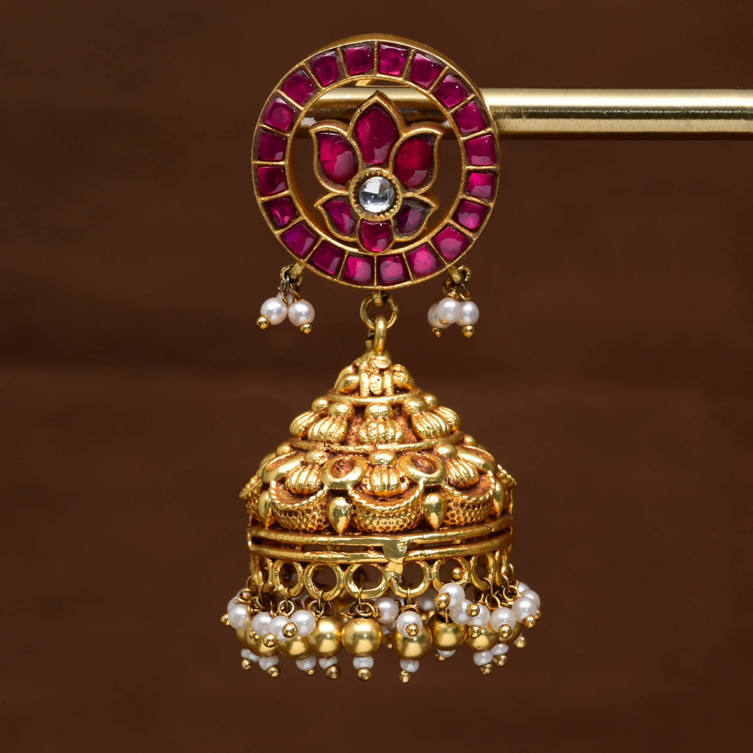 Kundan Jhumka Earrings