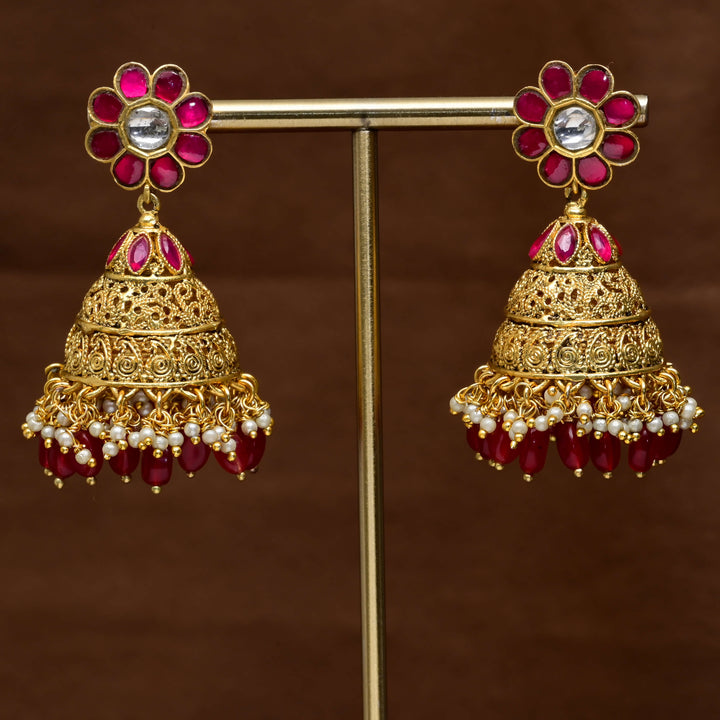 Kundan Jhumka Earrings