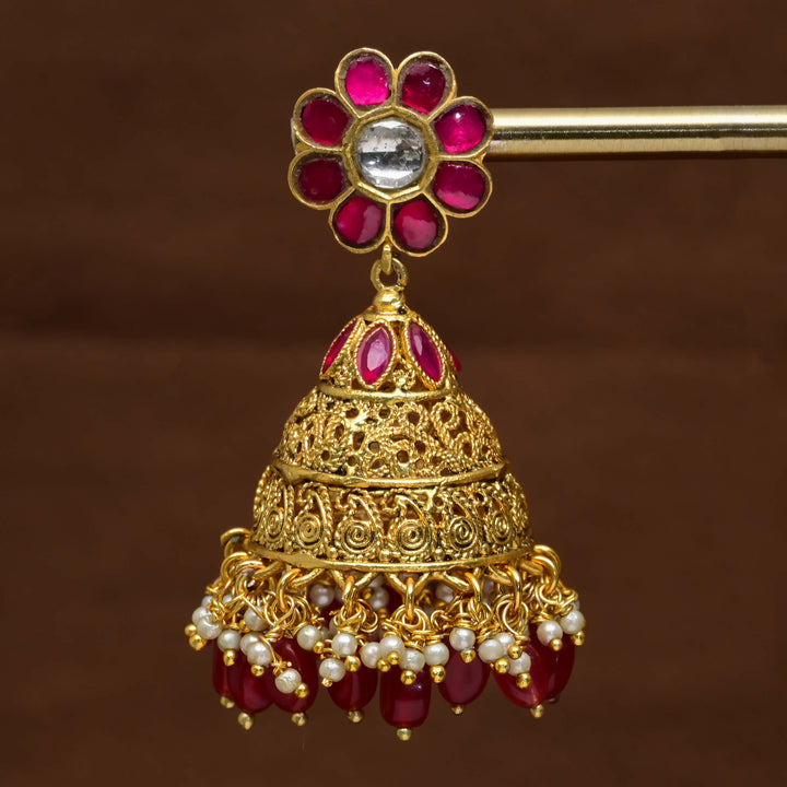 Kundan Jhumka Earrings