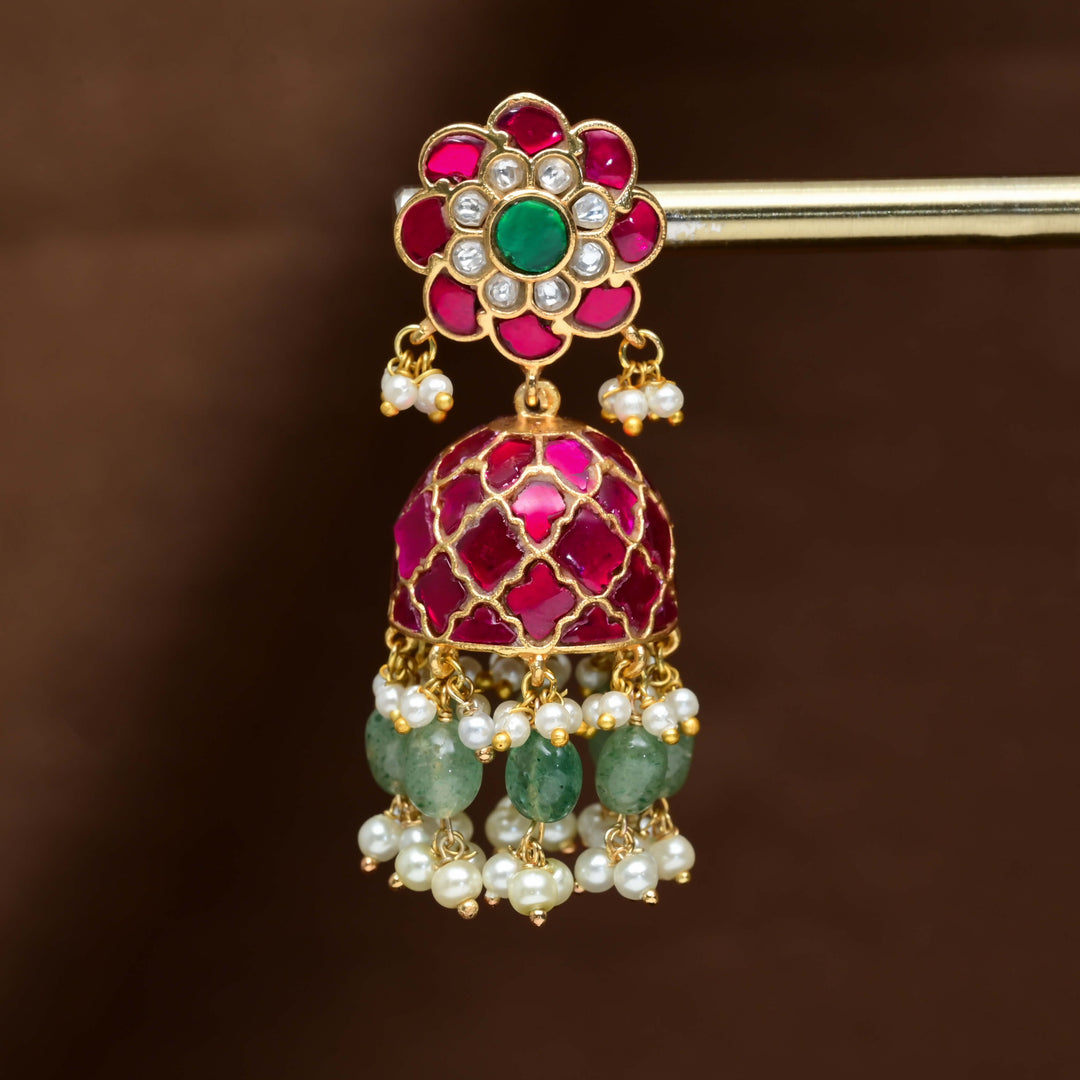 Kundan Jhumka Earrings